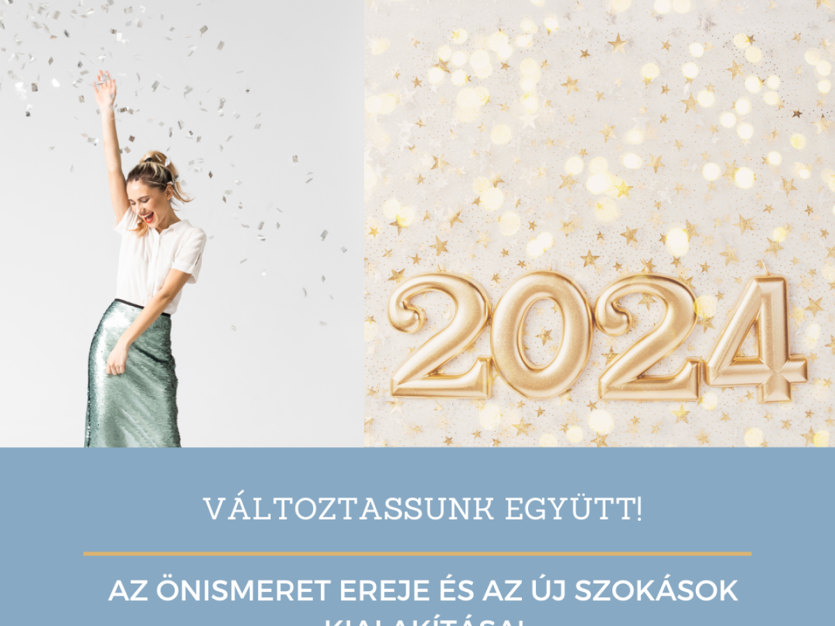 Boldog nő, magasra emelt kézzel, 2024, boldog új évet!